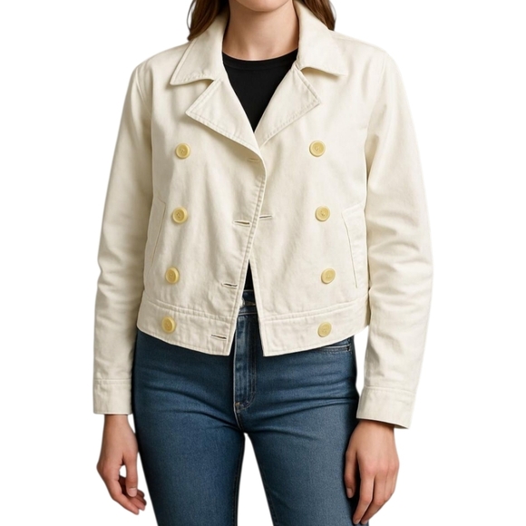 Tommy Hilfiger Jackets & Blazers - Y2k Vtg Tommy Hilfiger Women's Off-White Jean Jacket M